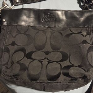 Coach Black Signature Shoulder Bag